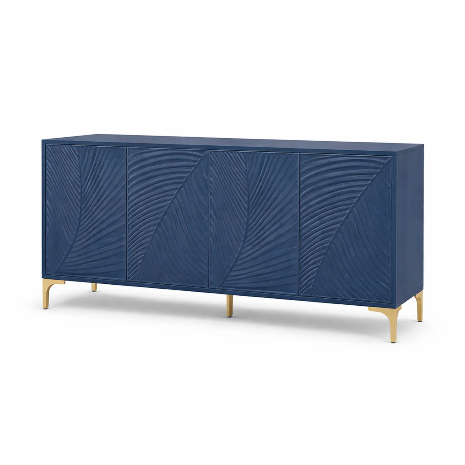 Buffet en bois MDF avec pieds en métal bleu