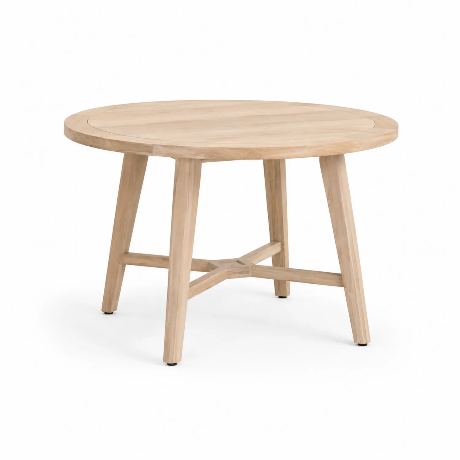 Table basse ronde en teck massif 90 cm