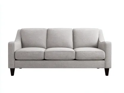 Sofás 3 plazas de tela 205x85x90 cm - color gris claro - diseño moderno-Mitaaloft
