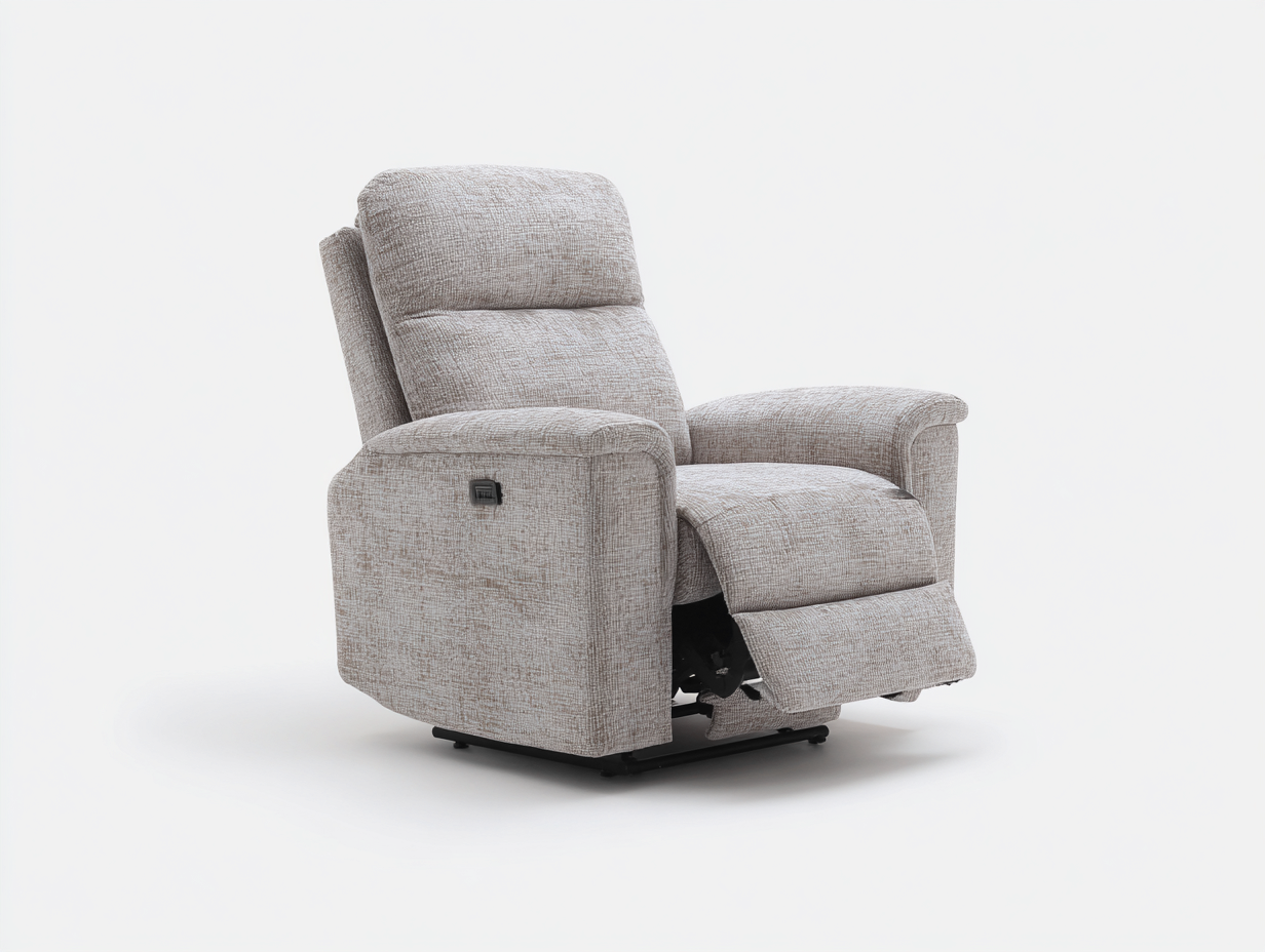 Sillones reclinables tela 92x88x102 cm - beige claro - diseño moderno para salón-Mitaaloft