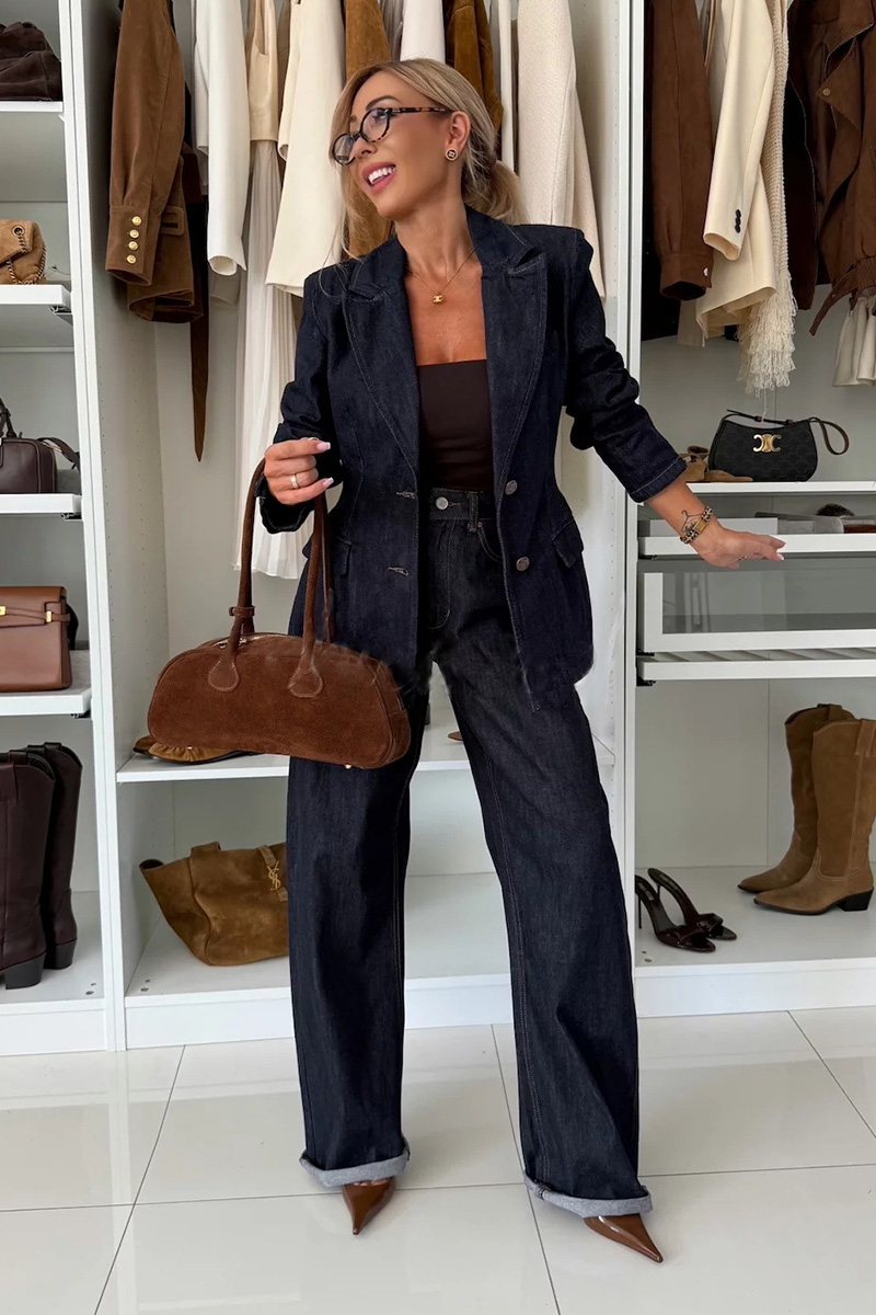 Women's Relaxed Fit Denim Jacket + Straight-Leg Denim Jeans