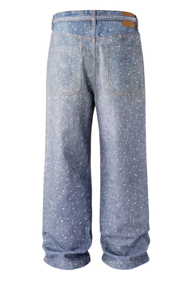 Women's Elegant Drifting Rope Crystal Jeans