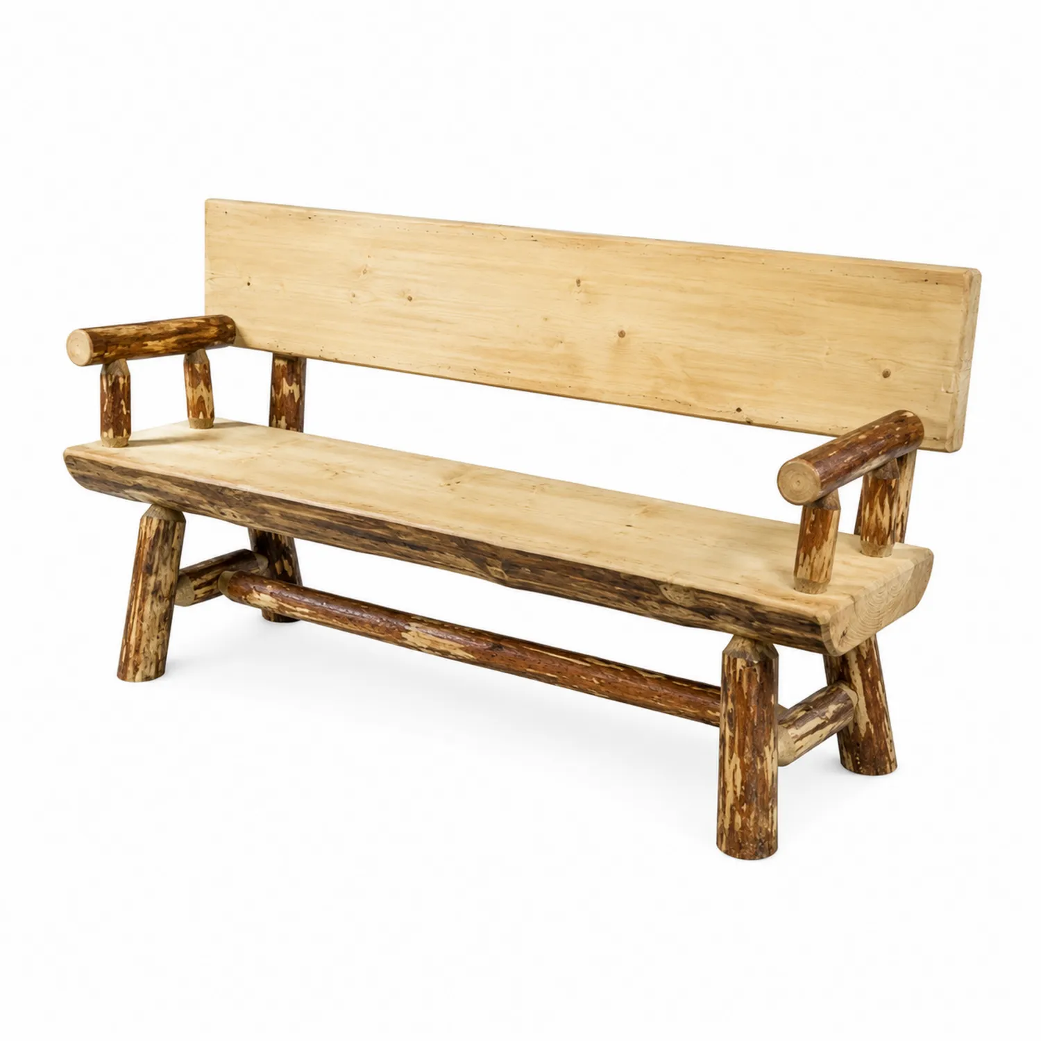 Banc en bois massif 150cm Brun