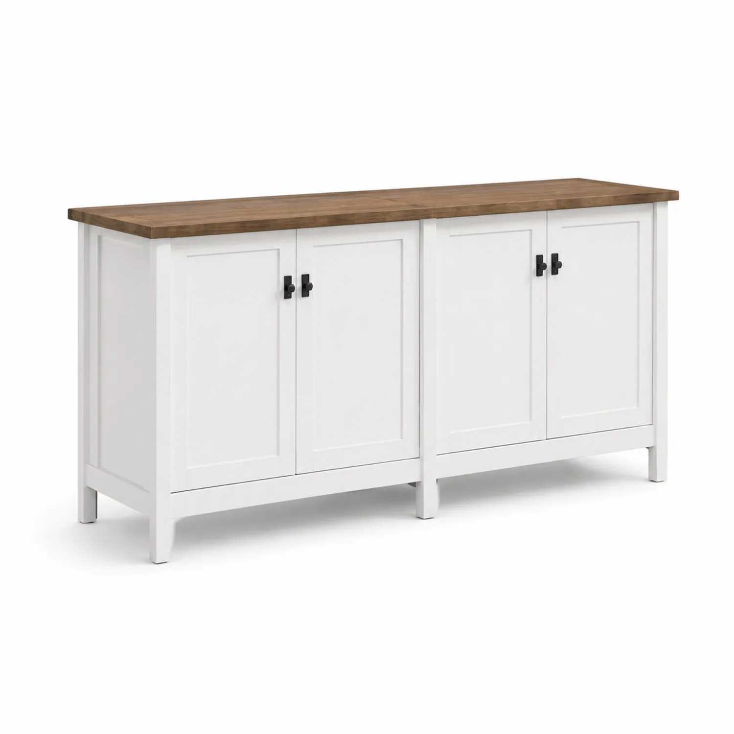 Buffet en bois avec plateau en chêne 4 portes