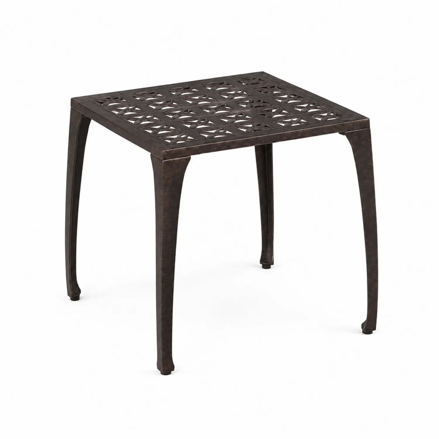 Table d'appoint en métal brun