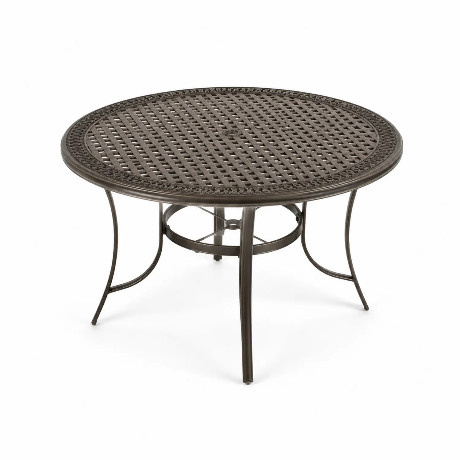 Table ronde en métal marron 110cm