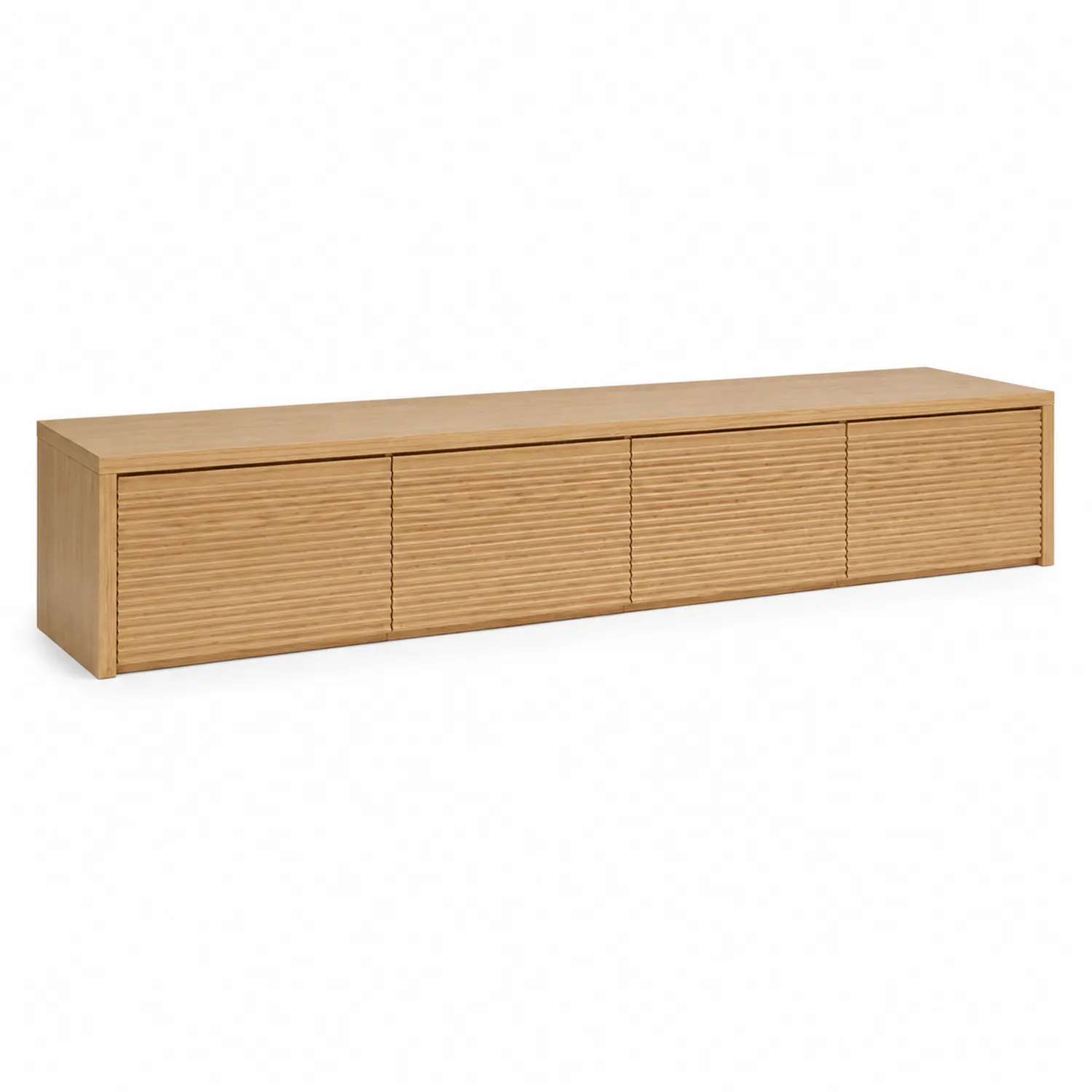 Meuble TV en bois de chêne à 4 portes 200x45x35 cm