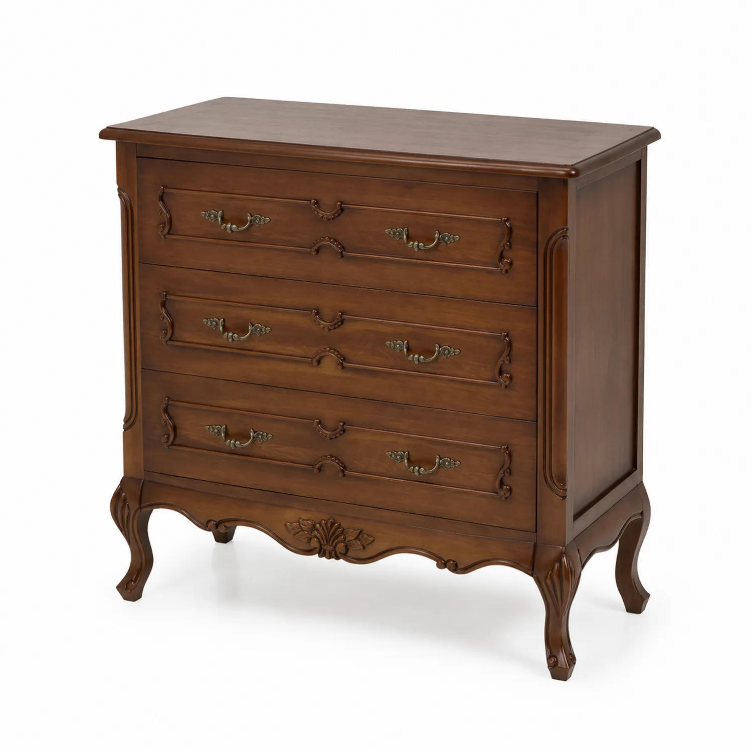 Commode en Bois Massif avec 4 Tiroirs
