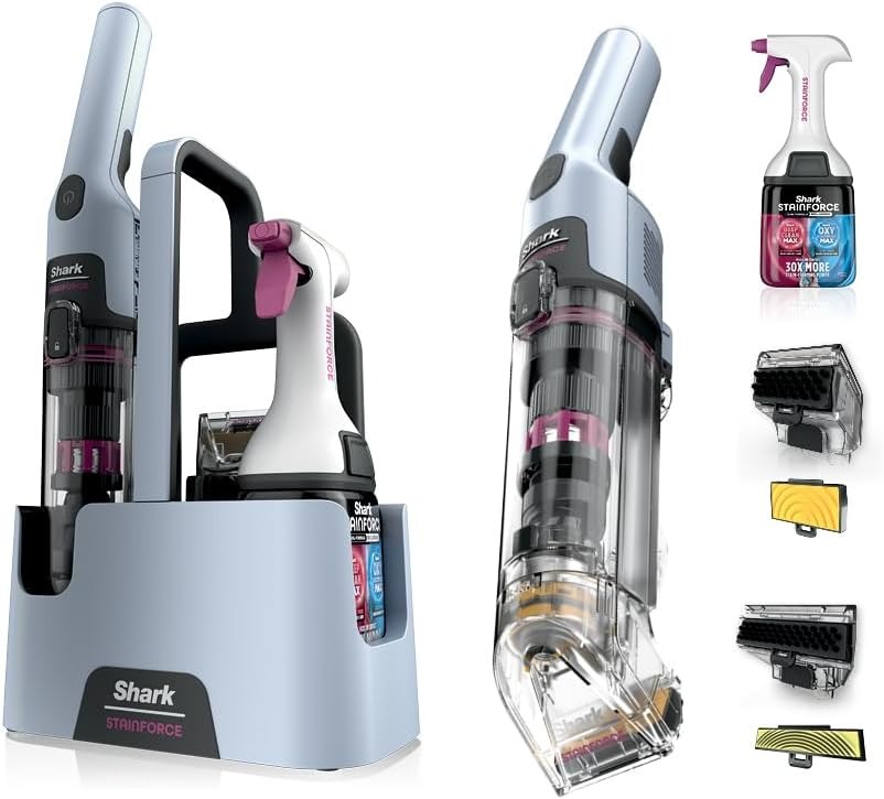 Shark StainForce Handheld Spot & Stain Cleaner with Storage Caddy & Crevice Tool - HX101