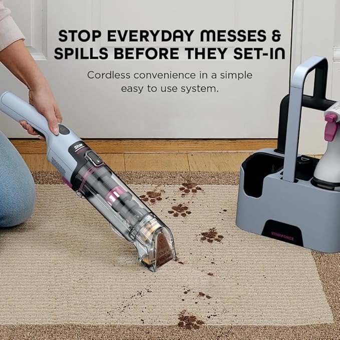 Shark StainForce Handheld Spot & Stain Cleaner with Storage Caddy & Crevice Tool - HX101