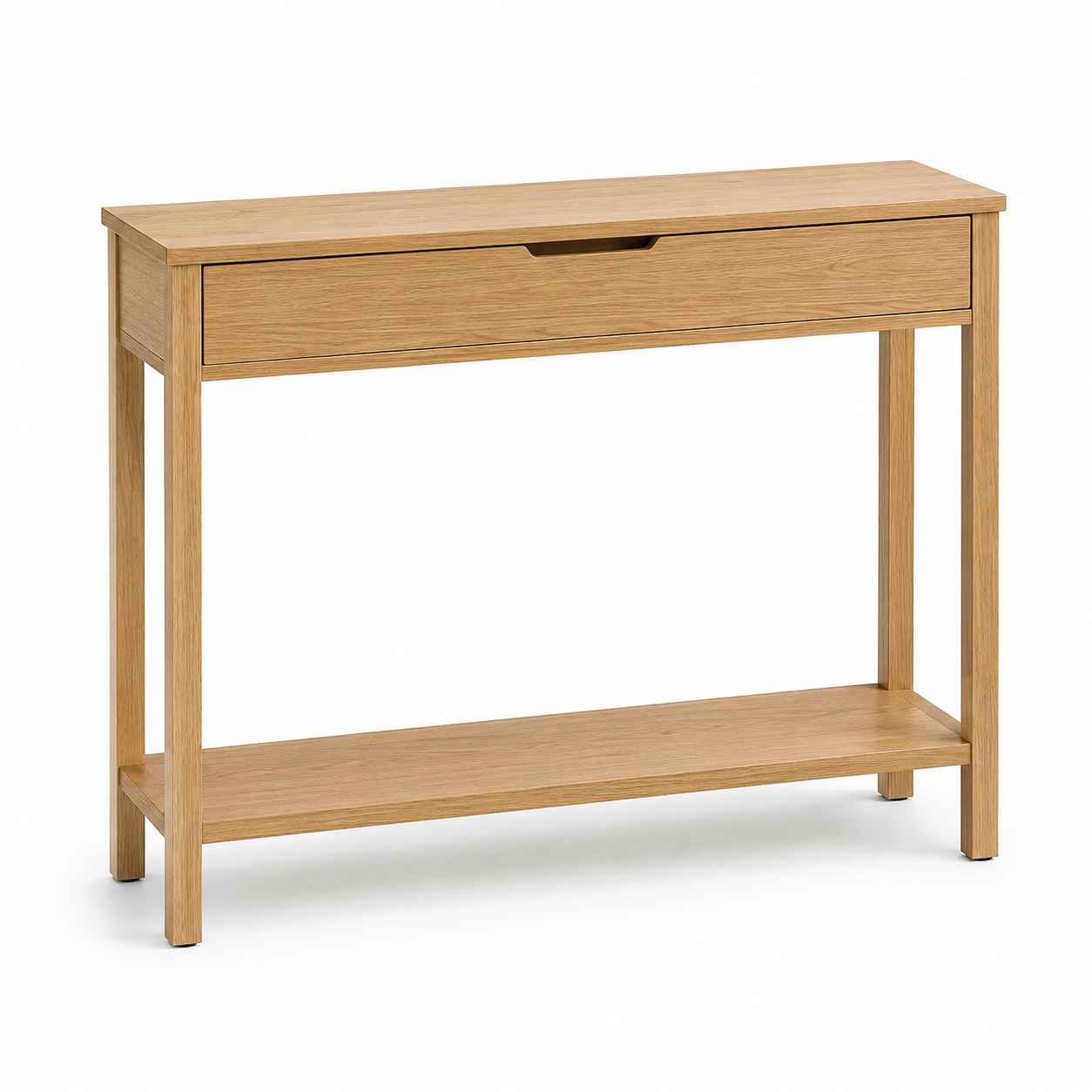 Schmaler Konsolentisch in Eiche-Natur-Dekor mit Schublade 100 x 78 x 30 cm-Roomzenith