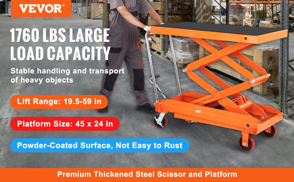 hydraulic lift table cart