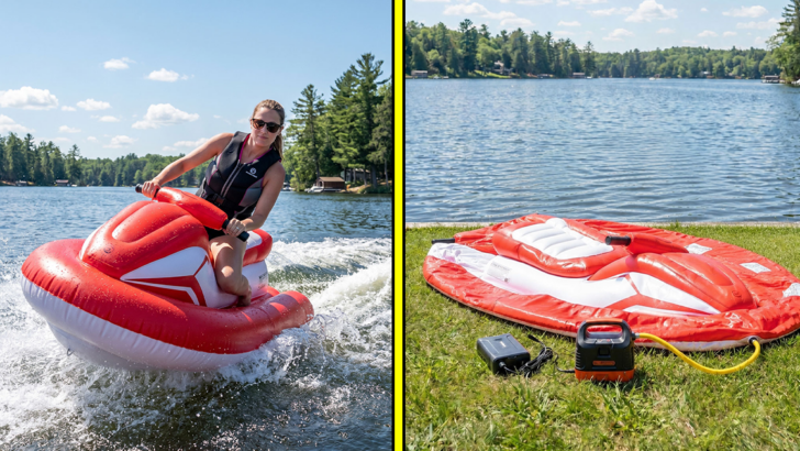 Electric Jet SIK.Inflatable Boat with Motor,Jet Boat,Electric Surfboard，1-2 Persons Water Propulsion Jet Ski,& Kids, Diving, Swimming, Kayaking Nothruster