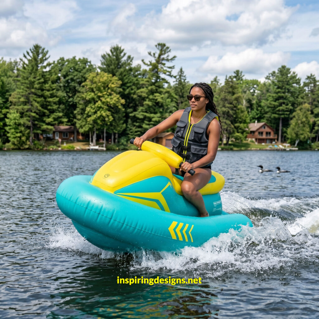 Electric Jet SIK.Inflatable Boat with Motor,Jet Boat,Electric Surfboard，1-2 Persons Water Propulsion Jet Ski,& Kids, Diving, Swimming, Kayaking Nothruster