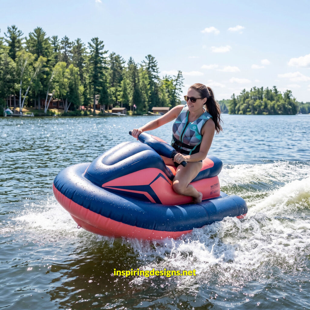Electric Jet SIK.Inflatable Boat with Motor,Jet Boat,Electric Surfboard，1-2 Persons Water Propulsion Jet Ski,& Kids, Diving, Swimming, Kayaking Nothruster