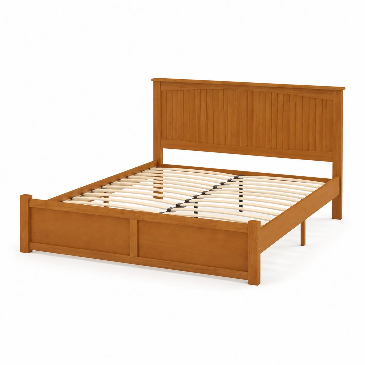 Lit double en bois de pin Marron 200x160 cm-Elpitorin