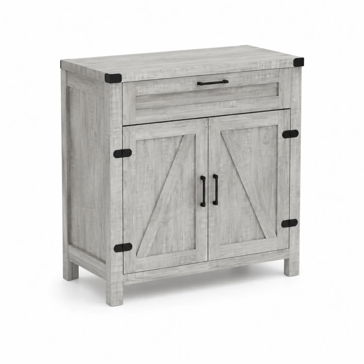 Buffet en bois avec portes à charnières en Gris-Elpitorin