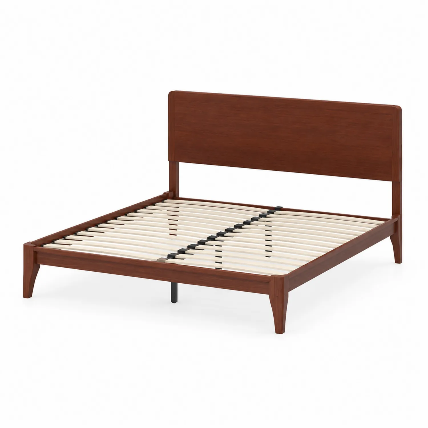 Cadre de Lit en Bois avec Lattes 200x160 cm Brun-Elpitorin