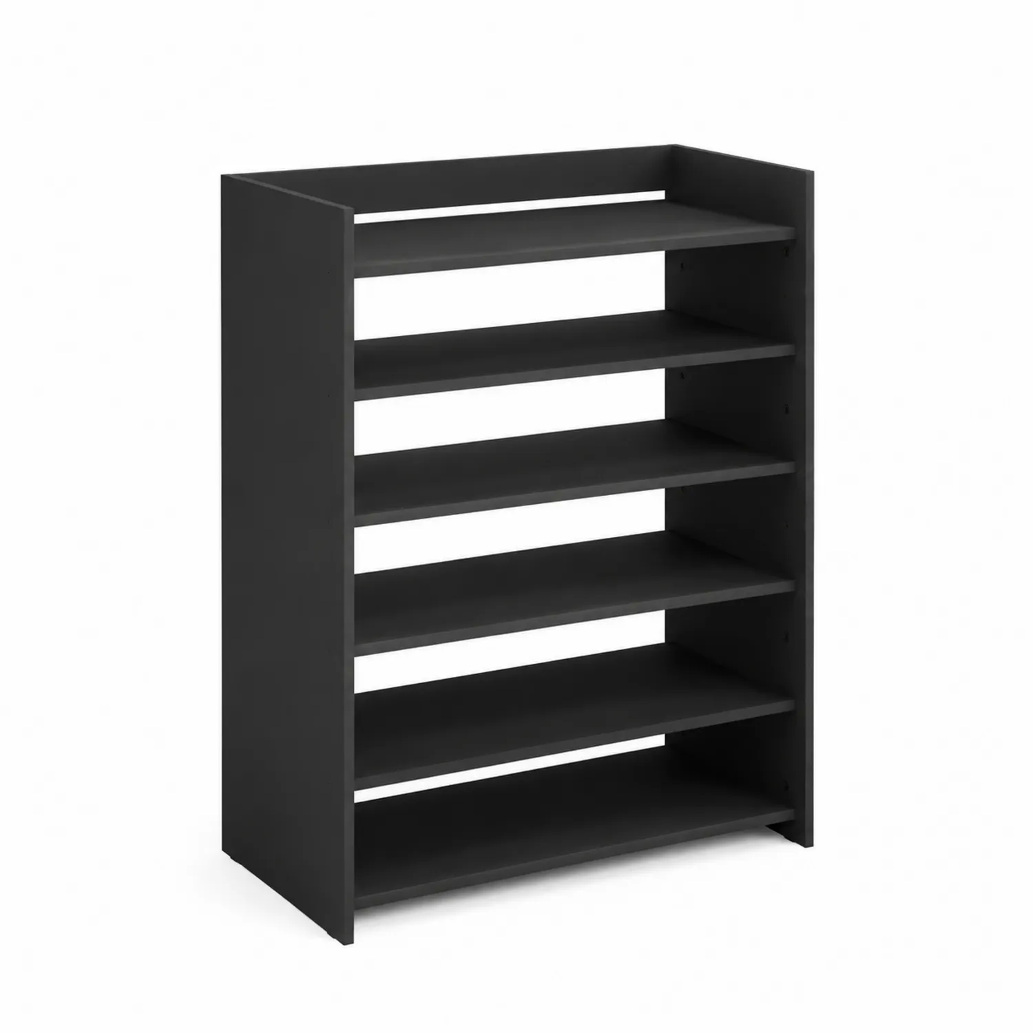 Étagère à chaussures en bois noir 5 niveaux 80x30x120cm-Elpitorin