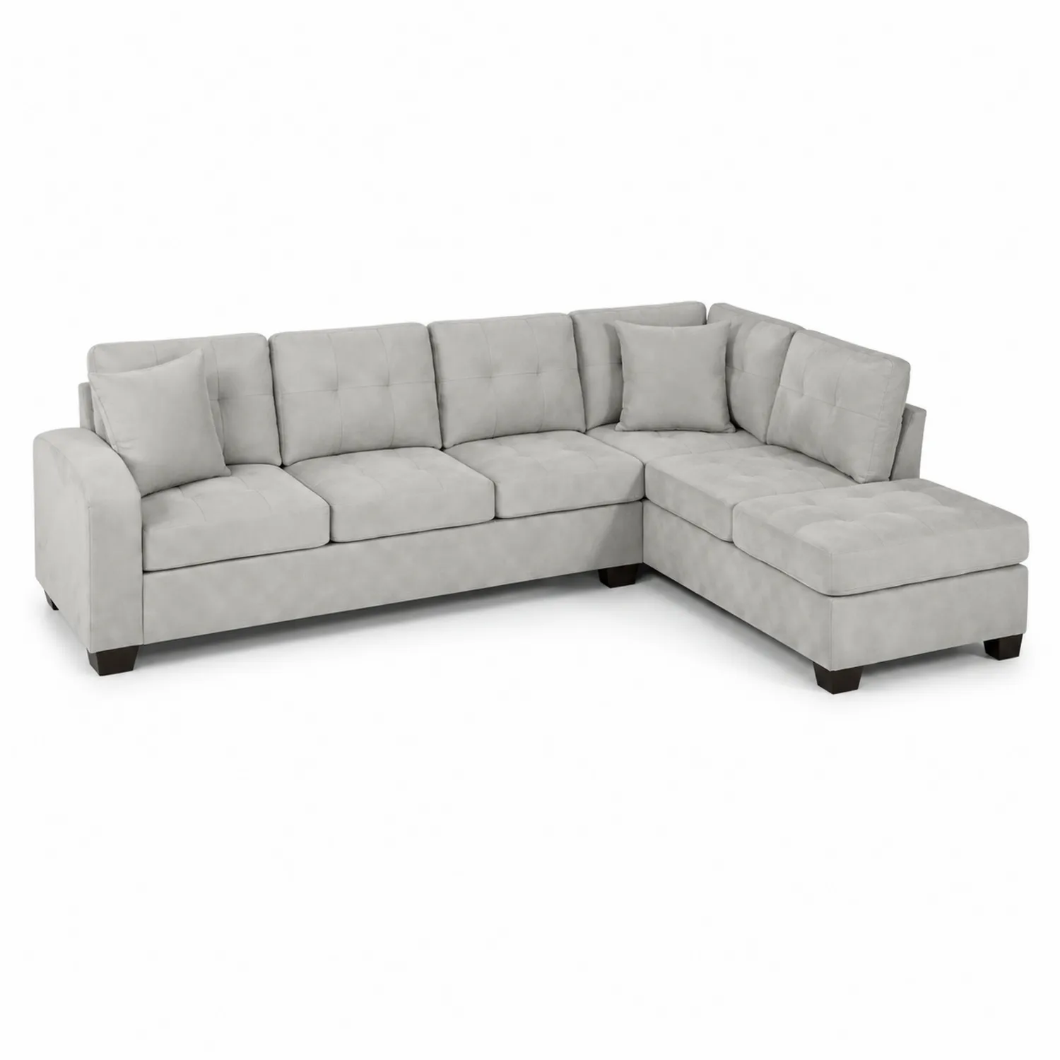 Canapé modulable en tissu gris-Elpitorin