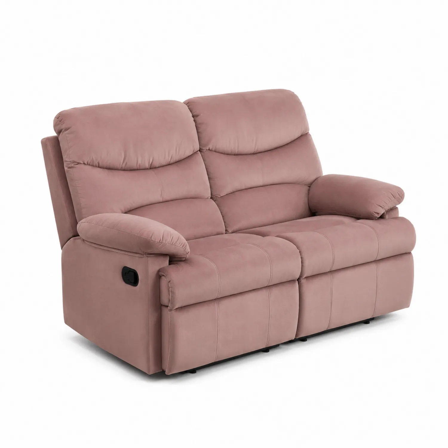 Canapé 2 places tissu rose avec inclinables-Elpitorin