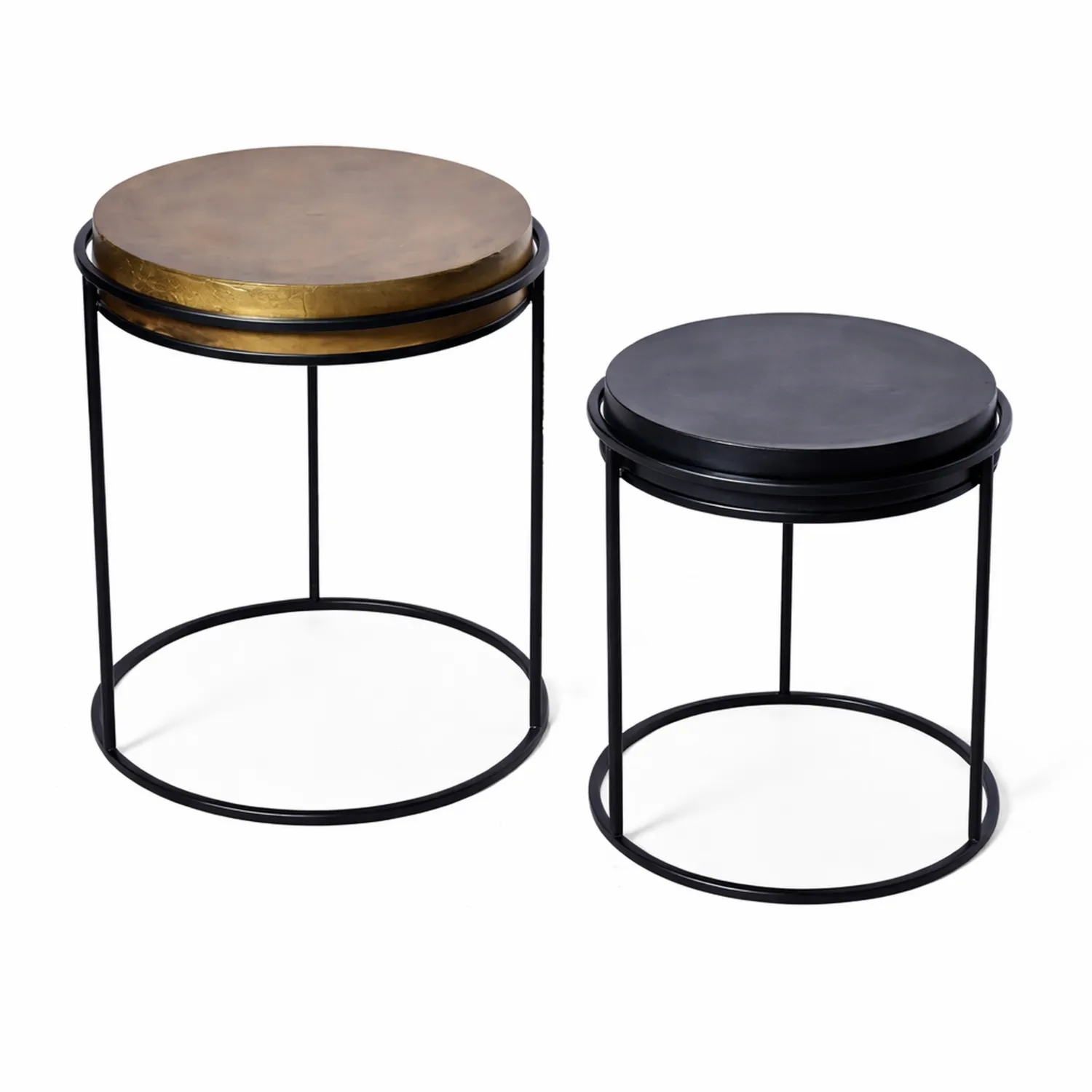 Ensemble de 2 tables gigognes en métal-Elpitorin