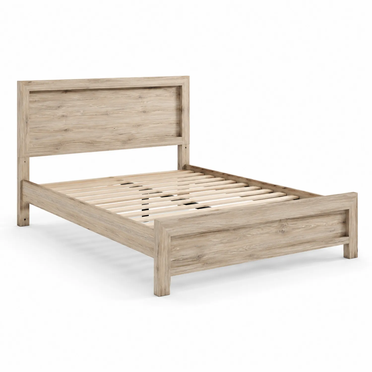 Lit en bois 200x140 cm Chêne clair-Elpitorin