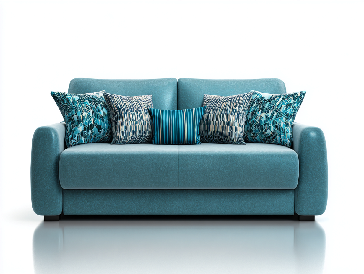 Sofás 2 plazas 160x85x80 cm tapizado tela azul diseño moderno cómodo-Ramoniadwell