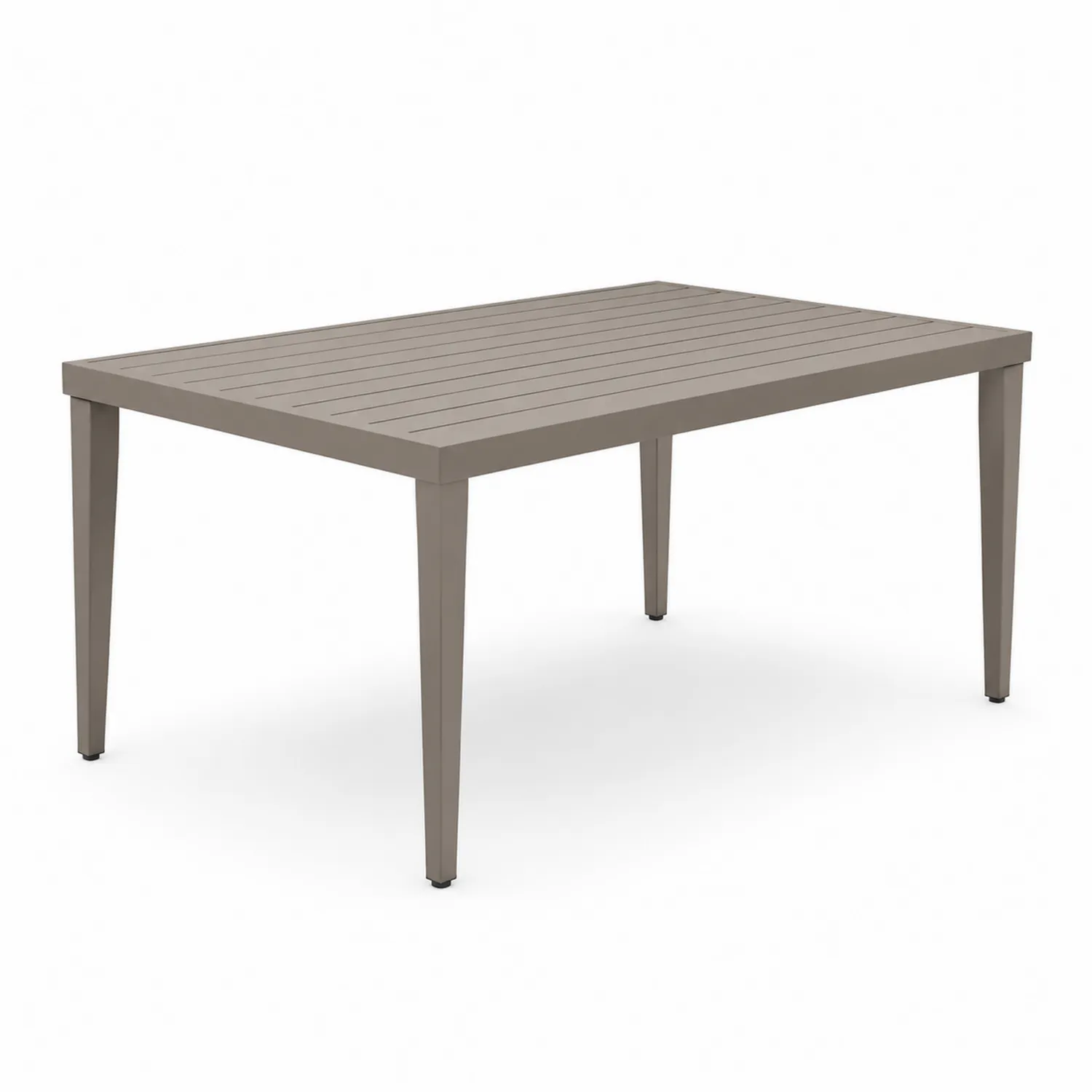 Table de jardin rectangulaire en métal 150x90 cm Taupe