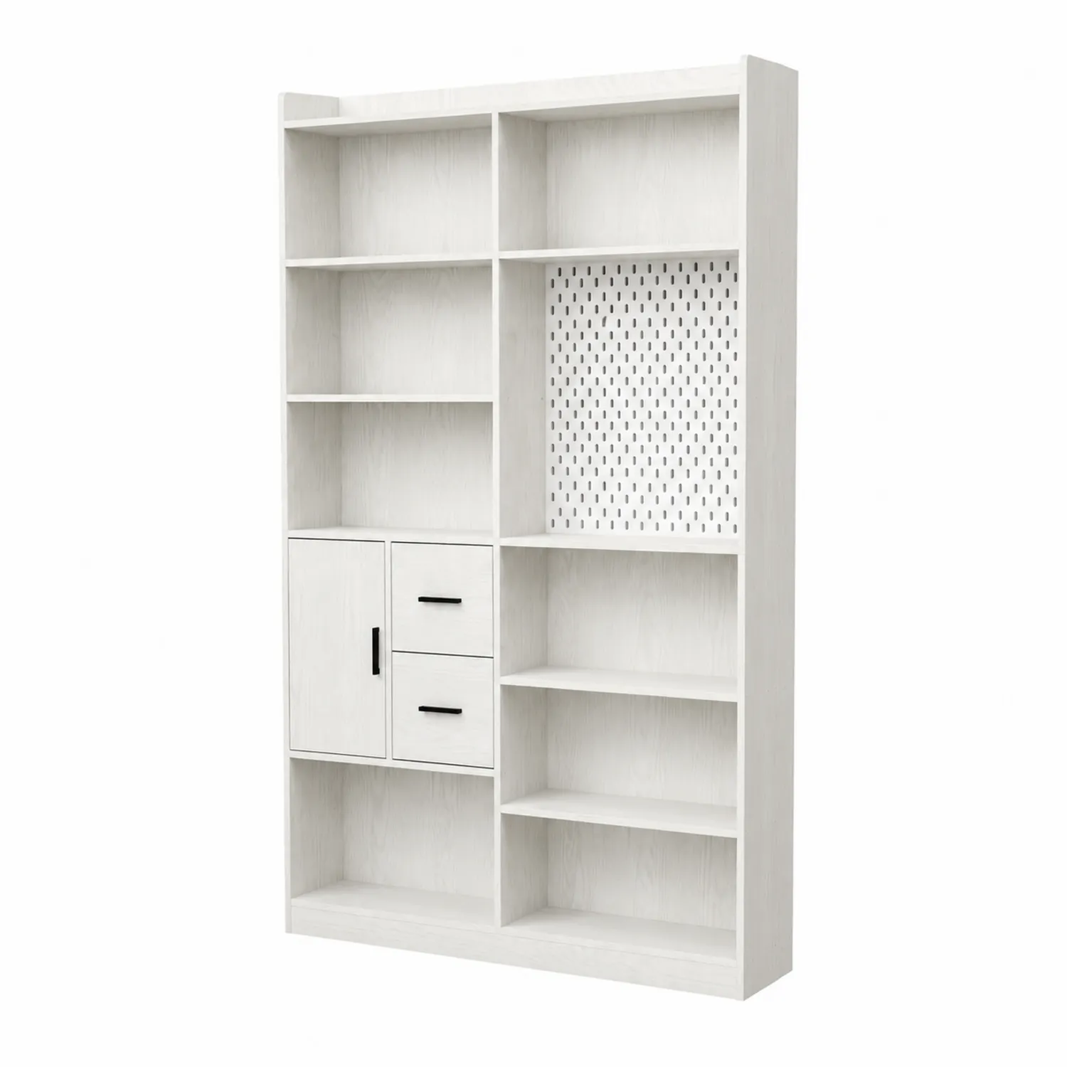 Bibliothèque en bois blanc 180x90x30cm