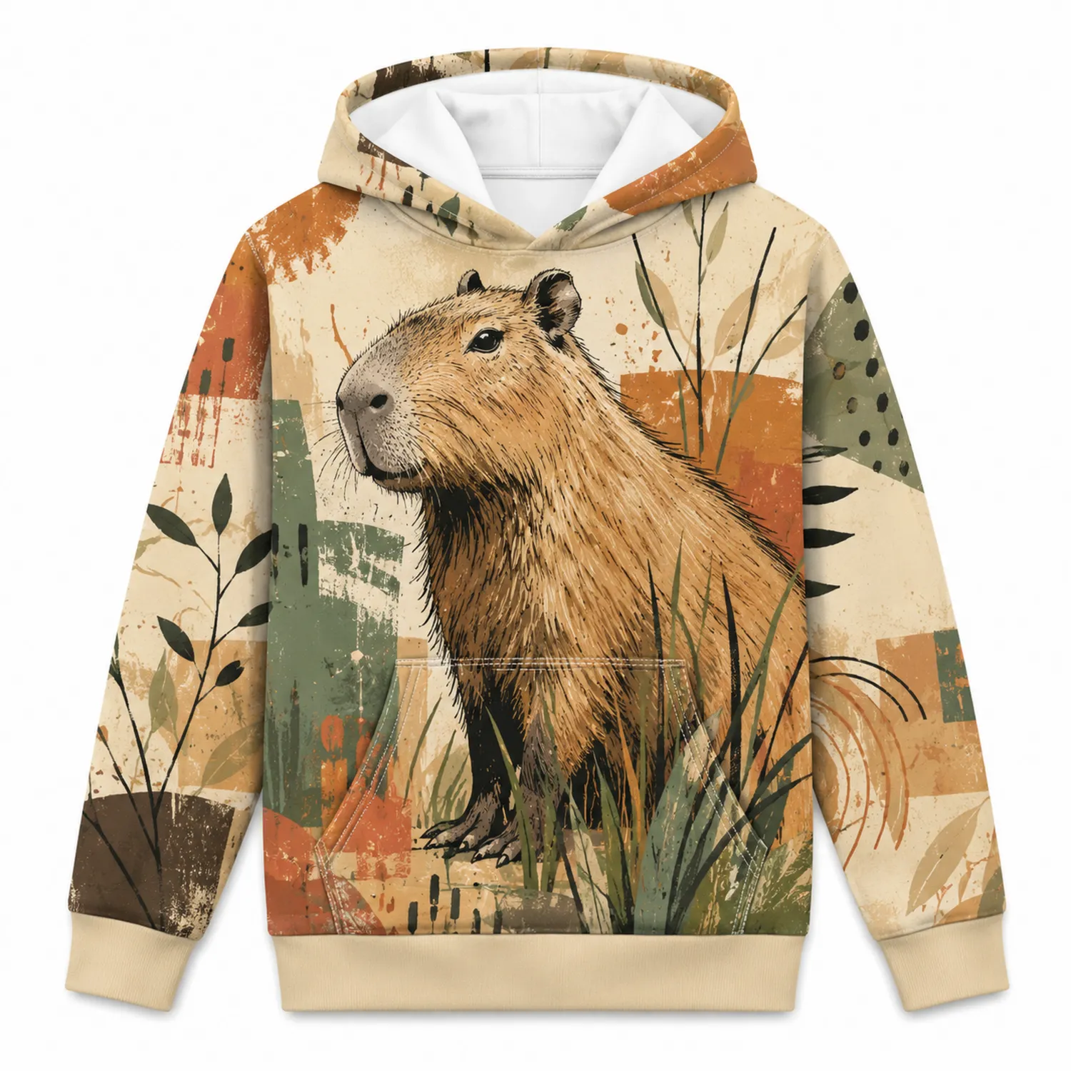 Bluza dziecięca z kapturem z grafiką kapibary