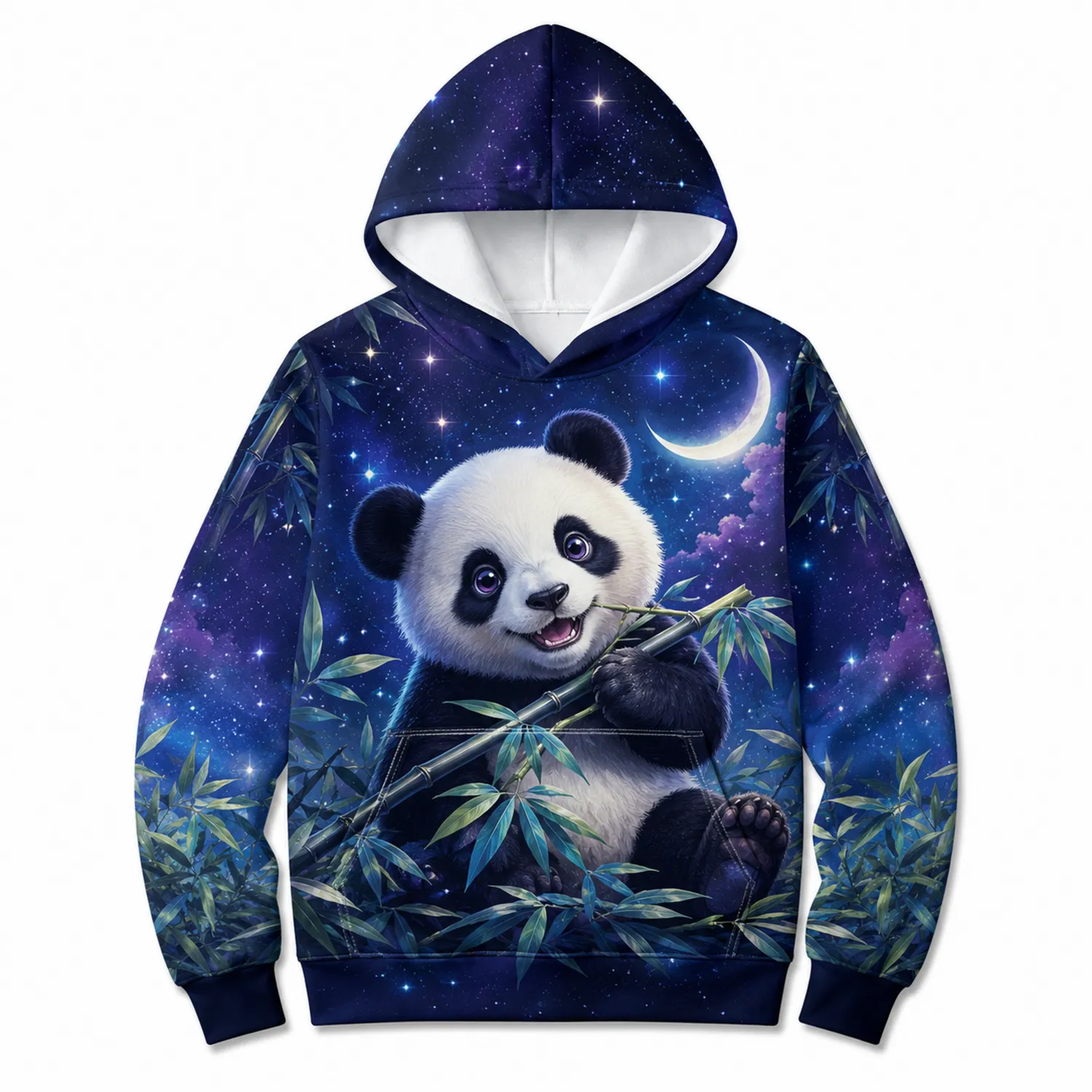 Bluza z Kapturem Dziecięca Panda Księżycowa Noc