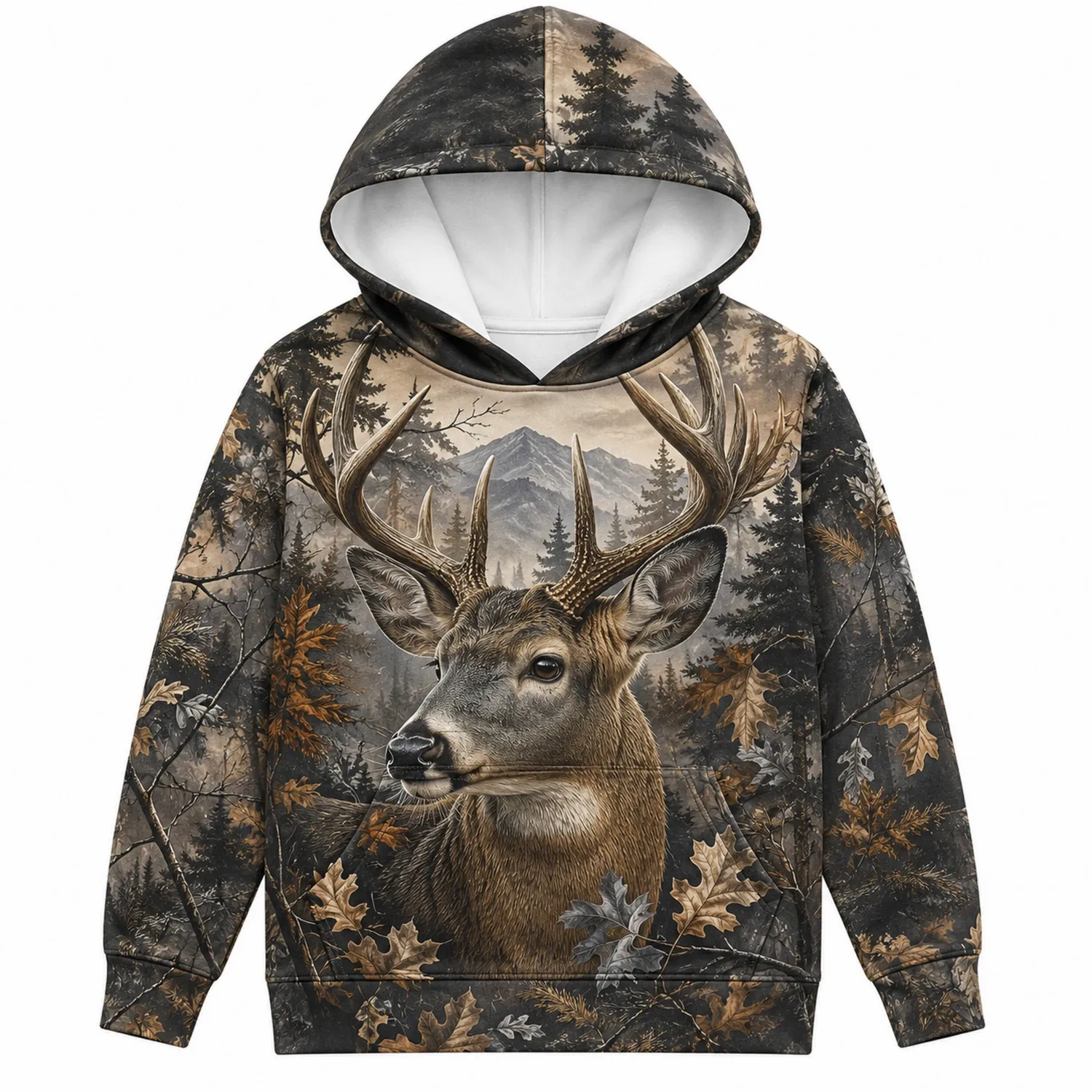 Bluza z Kapturem Dziecięca z Wzorem Jelenia Las