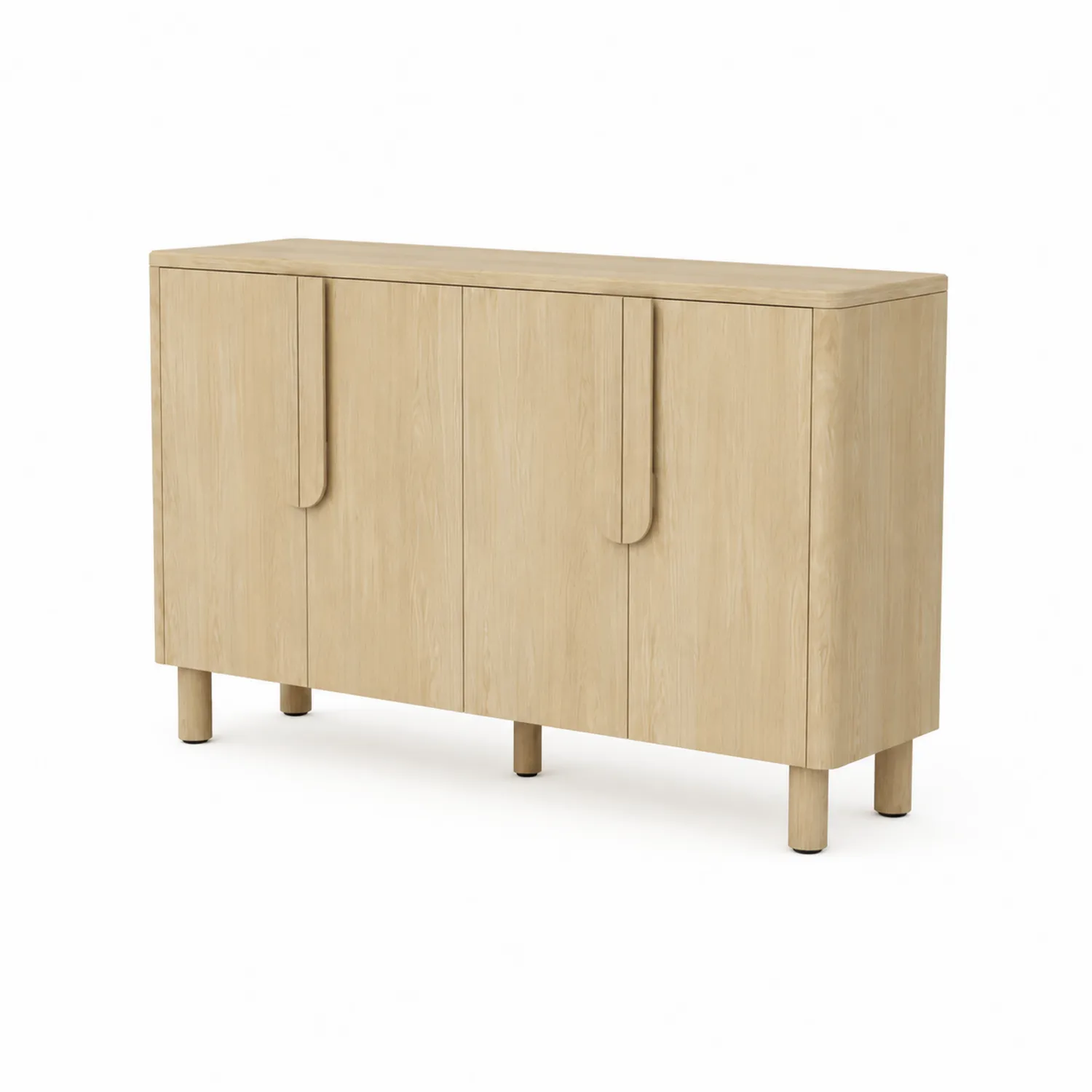 Buffet en bois de chêne massif avec 4 portes 120x40x90 cm