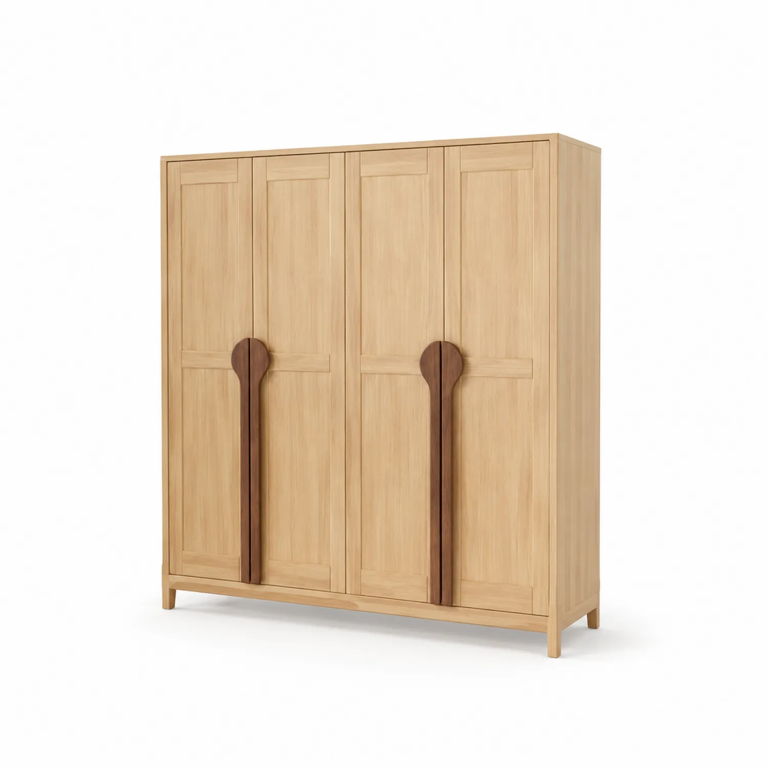 Armoire en bois 4 portes beige