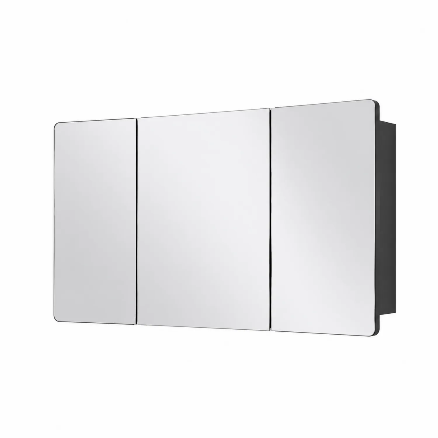 Armoire Miroir de Salle de Bain en Verre Trempé et MDF