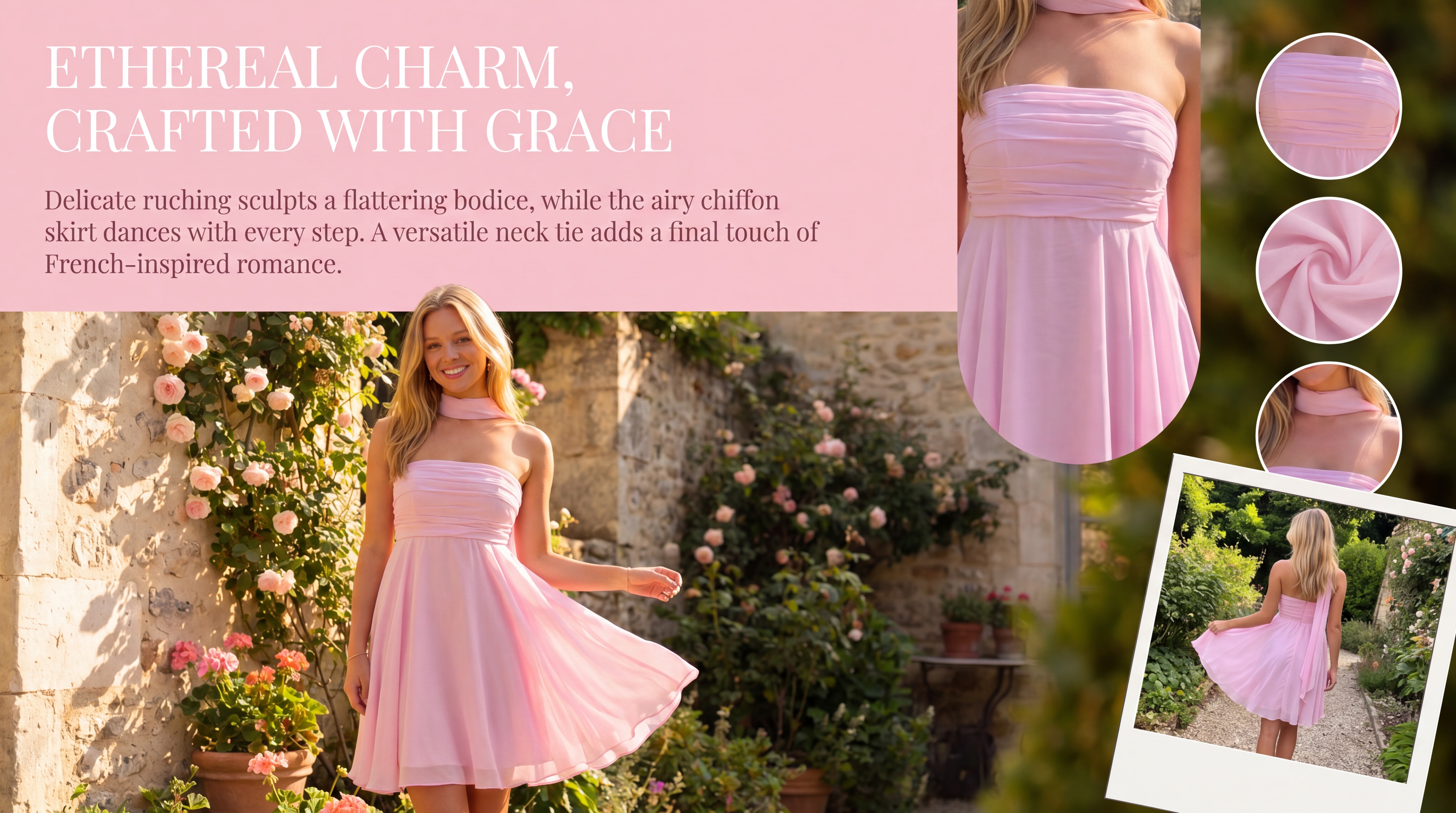 Strapless Chiffon A-Line Homecoming Dresses with Scarf Cassiopeia Zorynnex