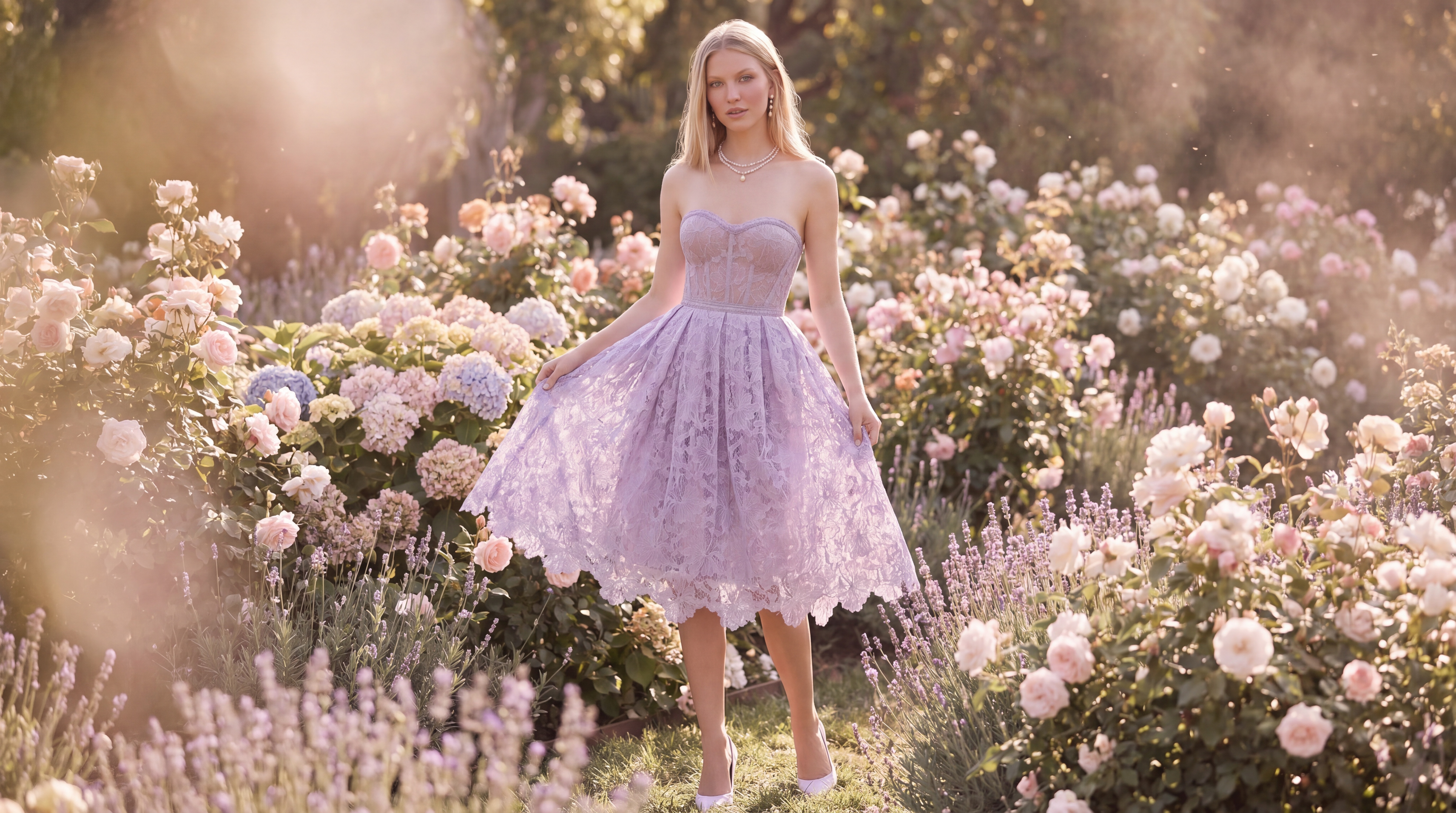 Sweetheart-Neck A-Line Corset Floral Appliqué Parties Dress for Teens Girls 2026 Lucille Zorynnex