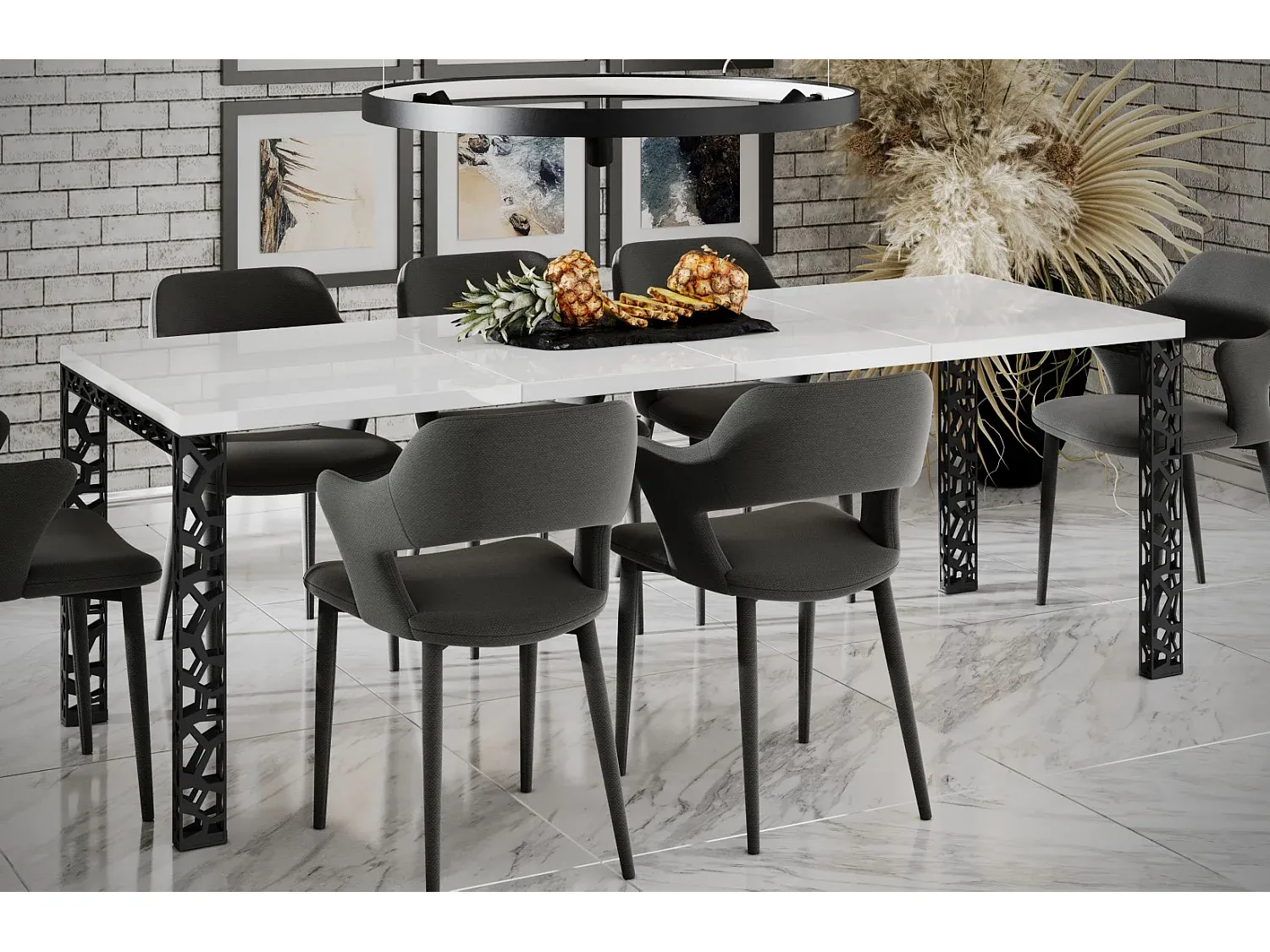 Esszimmer und Küche,Esszimmermöbel,Ausziehbarer Tisch-Nestalumeo