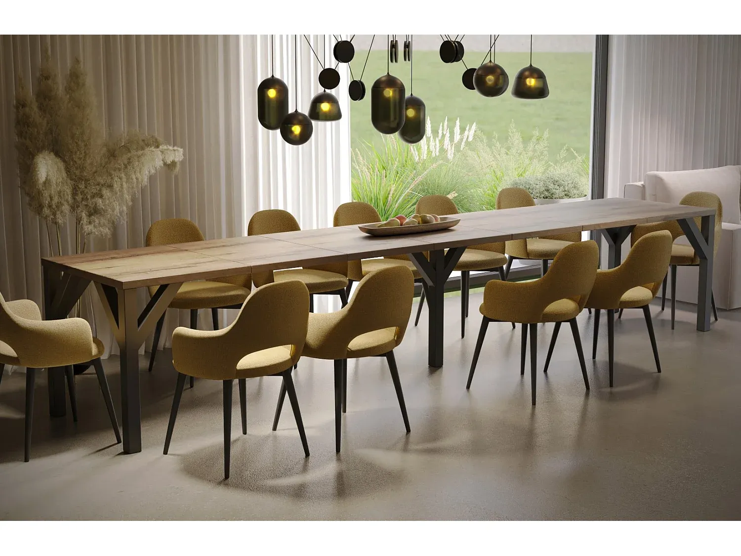 Esszimmer und Küche,Esszimmermöbel,Ausziehbarer Tisch-Nestalumeo