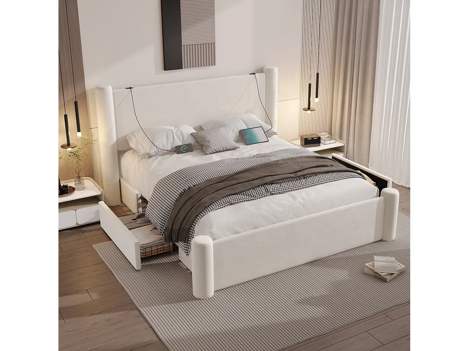 Schlafzimmer,Bereich Bett,Bettrahmen-Nestalumeo