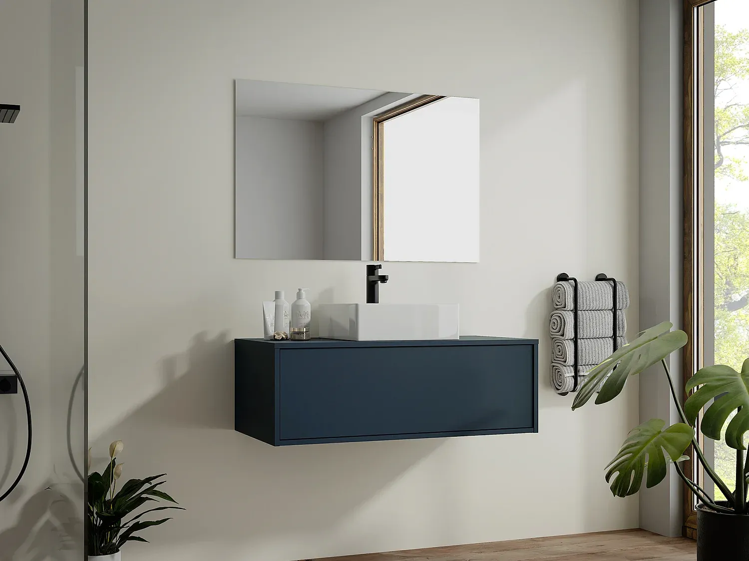 Badezimmer,Bereich Badezimmermöbel,Waschbeckenunterschrank-Nestalumeo