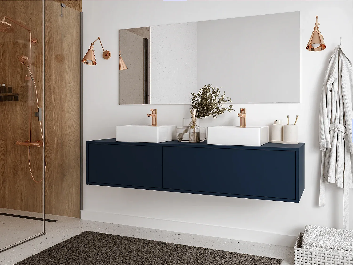Badezimmer,Bereich Badezimmermöbel,Waschbeckenunterschrank-Nestalumeo