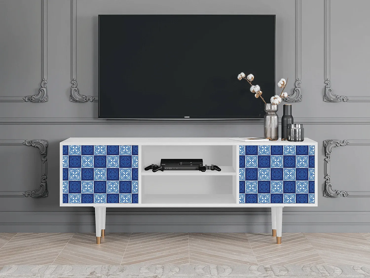 Wohnzimmer und Flur,Wohnzimmermöbel,TV-Board-Nestalumeo