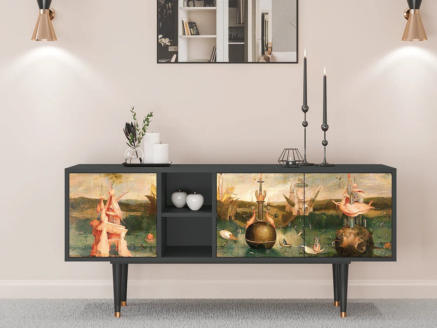 Wohnzimmer und Flur,Wohnzimmermöbel,TV-Board-Nestalumeo