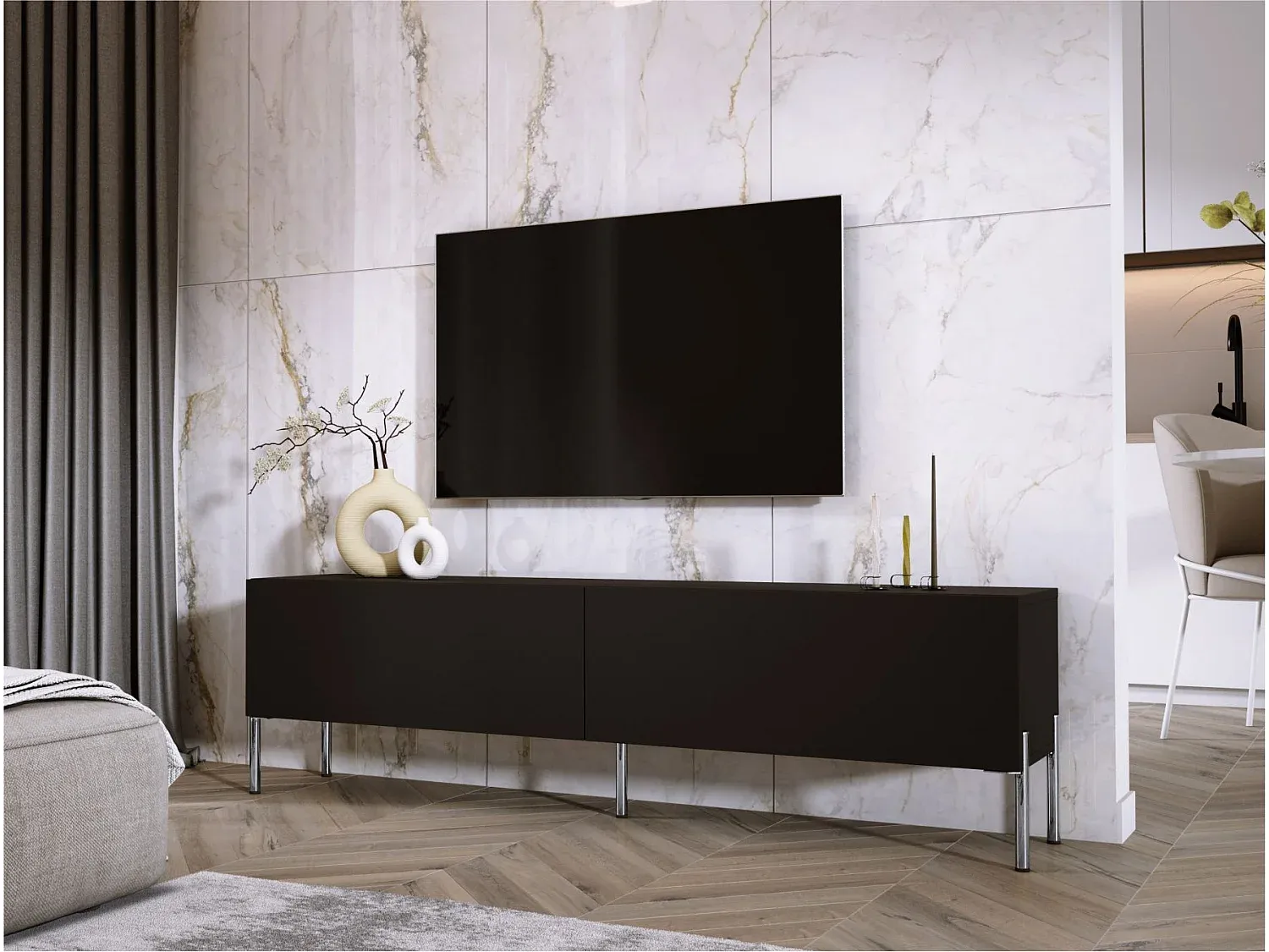 Wohnzimmer und Flur,Wohnzimmermöbel,TV-Board-Nestalumeo