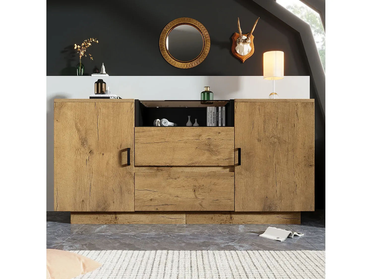 Esszimmer und Küche,Esszimmermöbel,Sideboard-Nestalumeo