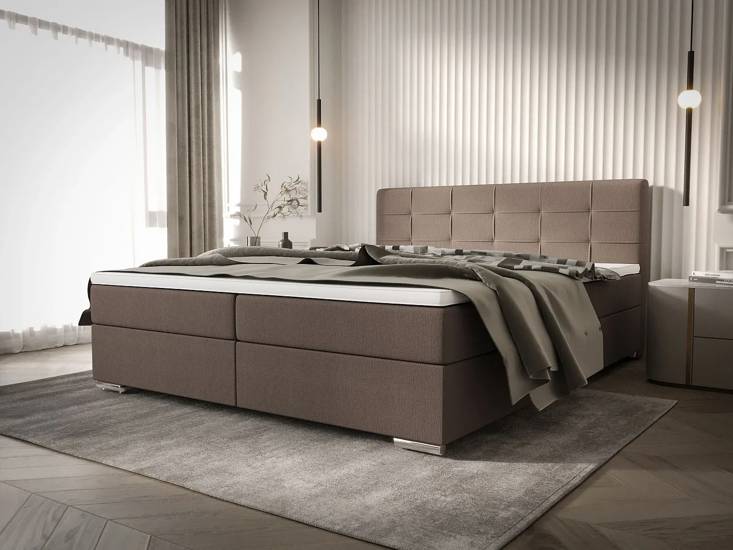 Schlafzimmer,Bereich Bett,Boxspringbett-Nestalumeo