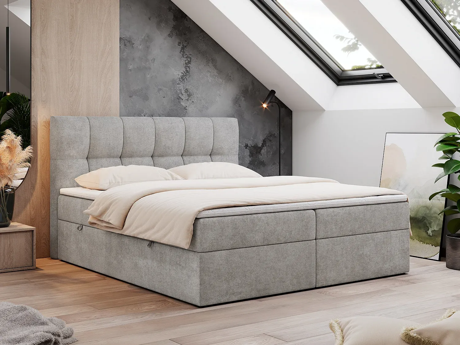 Schlafzimmer,Bereich Bett,Boxspringbett-Nestalumeo