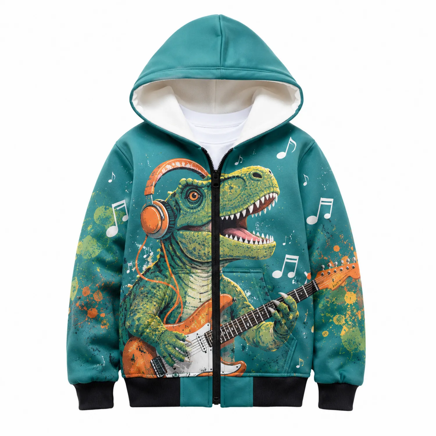 Bluza z Kapturem Dinozaur Gitara dla Chłopców 6-16 lat